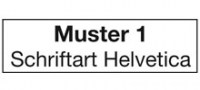 Schriftmuster 1 Helvetica Metallselbstfärber Datum